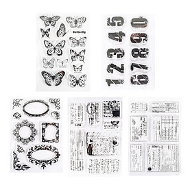 Clear Stamps Mini Number Rubber Stamp for Card Making  Crafting
