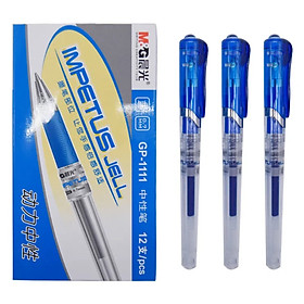 Hộp 12 cây Bút nước - bút gel 0.7mm M&G - GP1111 màu xanh