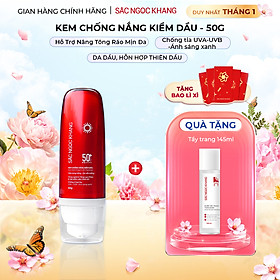 [Mới] Kem Chống Nắng Kiềm Dầu SẮC NGỌC KHANG 50g - bảo vệ toàn diện, kiểm soát bóng dầu hiệu quả