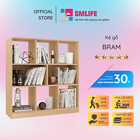 Giá sách gỗ nhỏ tiện dụng cho gia đình SMLIFE Bram