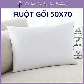 Mua  Trải Nghiêm Ruôt Gối Nằm Hơi (50x70cm) 100% Sợi Polyester Nguyên Chất Êm Ái Mềm Mại Lan Bedding_Màu Trắng