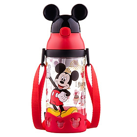 Disney baby learning cup sippy cup children water cup leakproof with handle kettle GX-64 pink Minnie 430ML