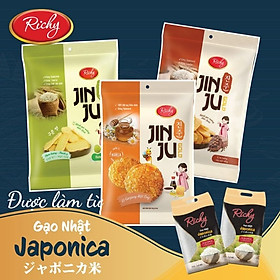 Combo Snack Ăn Vặt Giòn Tan Gồm 3 Gói Bánh Gạo JinJu Hương Vị Bò Nướng Tiêu