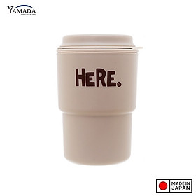 Ly cốc có nắp tiện lợi, giữ nhiệt nóng lạnh đều được 320ml, chất liệu nhựa PP (màu kem)