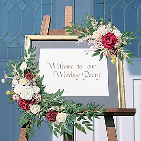 Wedding Arch Flowers Rustic Flower Garland for Front Door Backdrop Reception