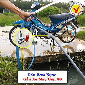 Bơm Nước Gắn Xe Máy Chuyên Hút Giếng khoan ống 48