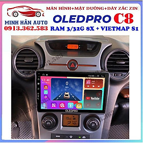 Hình ảnh Combo màn hình OLEDPRO C8 kèm mặt dưỡng,dây nguồn cho xe KIA CAREN