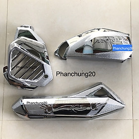 COMBO ỐP PHỤ KIỆN TRANG TRÍ DÙNG CHO XE AB 2013 2014 2015 CROM ( 3 MÓN : CHE PÔ ,BẦU E,KÉT NƯỚC )