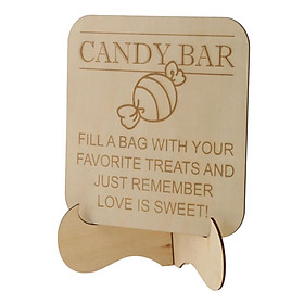 Rustic Wooden Candy Bar Table Sign Wedding Reception And Ceremony Sign