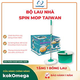 Mua Bộ Lau Nhà Xoay 360 Độ kokOmega Spin Mop Đài Loan ( Tặng 1 Bông Lau)