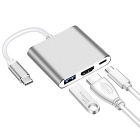 Mua ROGTZ  Cáp Chuyển Đổi Type-C Sang USB 3.0 HDMI Adapter - Hàng Nhập Khẩu