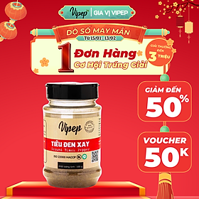 Tiêu Đen Xay Tự Nhiên Vipep Hũ Nhựa 100g