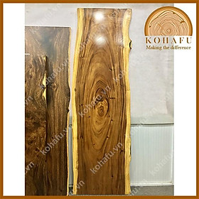  Mặt bàn dài uốn lượn tự nhiên gỗ me tây nguyên tấm KL20014