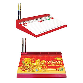 Lịch Để Bàn 53 Tuần Đế Nhựa Lò Xo 2026