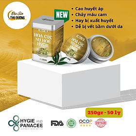 Nụ hòe hoa cúc Hygie 250gr 50 ly - Phòng ngừa đột quỵ, hạ huyết áp, làm chắc thành mạch máu