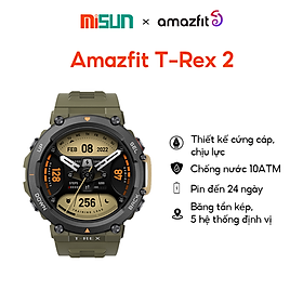 Mua Amazfit T-Rex 2 - Đồng hồ thông minh | GPS | Pin đến 24 ngày | Chống nước 100M | Hàng Chính Hãng