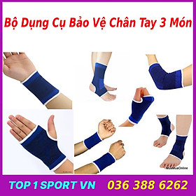 Bộ 3 món lót tay chân cổ tay chống mồ hô giảm chấn thương trong quá trình tập luyện thể dục thể thao