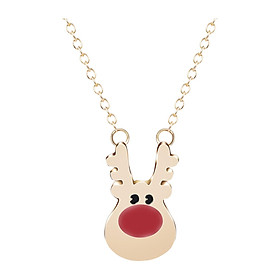 Pendant Necklace Luxury Fashion Red Nose Reindeer for Daily Wear Teens Anniversary