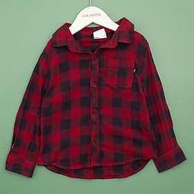 Áo sơ mi caro đỏ cho bé