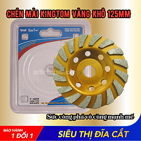 Chén Mài 125mm KingTom Khô Vàng - Mài Bê Tông, Đá Cứng