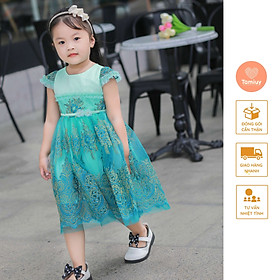 Đầm Dạ Hội Tamiuy Có Tay Ren Đăng Chân Cao Cấp Cho Bé Mặc Dự Tiệc Chụp Ảnh