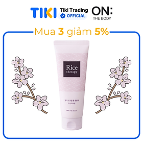 [Hàn Quốc] Sữa rửa mặt tạo bọt On The Body: Rice Therapy Rice Bran