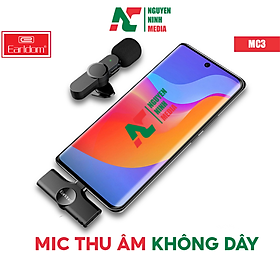 Mic Thu Âm Cài Áo Không Dây Chuyên Nghiệp Earldom MC3 Dành Cho Điện Thoại