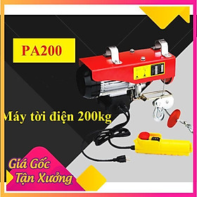 Máy Tời Điện 200kg, tời điện, máy tời 200kg, dây cáp 25m