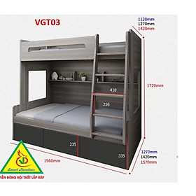 Mua GIƯỜNG TẦNG ĐA NĂNG CHO BÉ VGT03 - NỘI THẤT LẮP RÁP VIỄN DÔNG ADV