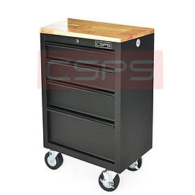 Mua Tủ dụng cụ CSPS 61cm - 04 hộc kéo màu đen mặt ván gỗ
