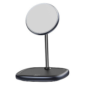 Đế giữ điện thoại tích hợp sạc nhanh không dây Baseus Swan Magnetic Desktop Bracket Wireless Charger cho iPhone 12 series (15W, Wireless charge) - Hàng chính hãng