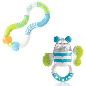 Đồ Chơi Lục Lạc Con Ong Cắn Răng, Đồ Chơi Lục Lạc Xoay cắn Răng Kidsme, Xoa Dịu Cơn Ngứa Nướu, Tiện Lợi 2 Trong 1 Giúp Bé Phát Triển Kỹ Năng Cầm Nắm, Vận Động - Bộ 2 Sản Phẩm Vừa Chơi Vừa Gặm Nướu