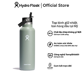 Hình ảnh Bình giữ nhiệt Hydro Flask 21 OZ Standard Flex Straw Cap có nắp xoay - Hàng chính hãng(Season 2024)