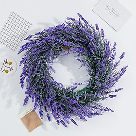 Artificial Door Hanging Lavender Flower Wreaths Garland for Indoor Outdoor