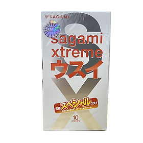 Bao Cao Su Siêu Mỏng Ôm Khít Sagami Xtreme Super Thin (10pcs) - Không Mùi Cao Su - 100% Nhập Khẩu Nhật Bản - Che Tên Sản Phẩm