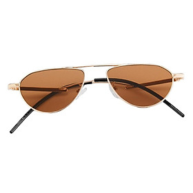Unisex Fashion Oval Sunglasses Sun Glasses Shades Rave Party Eyewear Brown