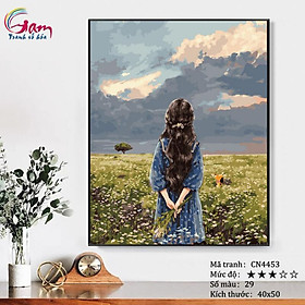 Mua Tranh sơn dầu số hoá tự tô màu Gam CN4453 40x50cm căng sẵn khung