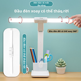 Mua Đèn học để bàn tích hợp nút cảm ứng có thể tháo rời  Đèn gắng tường hiện đại 3 chế độ sáng điều khiển từ xa