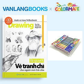 Sách Bí Quyết Vẽ Tranh Chì Cho Người Mới Bắt Đầu + Bộ 12 Bút Lông Bold Tip Marker - Vanlangbooks x Colormate - Chif Guillebeau