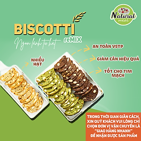 Bánh ăn kiêng dành cho người tiểu đường, bánh ăn kiêng Biscotti không đường natural meal