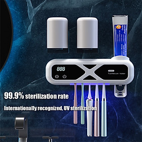 Mua Giá đỡ bàn chải đánh răng sấy khô và khử trùng UV Toothbrush Disinfectant Holder Bathroom Accessories