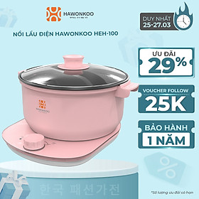 Nồi Lẩu Điện HAWONKOO HEH-100 2,5 Lít 1200W Hàng Chính Hãng Bảo Hành 12 Tháng - Thương Hiệu Hàn Quốc - Xanh Mint