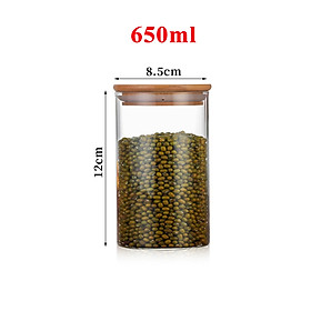 Hộp, Lọ, Hũ Thủy Tinh Nắp Gỗ JIMMEAL 200ml 350ml 500ml 750ml 1000ml 1200ml 1600ml