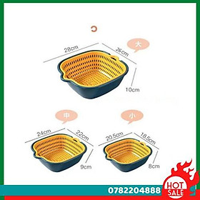 Mua Bộ 6 Món Rổ Nhựa Kèm Chậu Rửa Rau Củ Quả Tiện Lợi Nhựa Cao Cấp An Toàn Cho Mọi Gia Đình - CH Hương Thị Miễn Phí Vận Chuyển