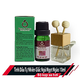 TD10ml-KX8 Combo Tinh Dầu Giấc Ngủ Ngọt Ngào Peace Mass 10ml - Bộ Kẹp Xe Ô tô - Sweet Sleep