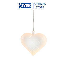 Mua Đèn trang trí dây hình tim | JYSK Aurvandil | PVC | trắng | R4xD11xC11cm