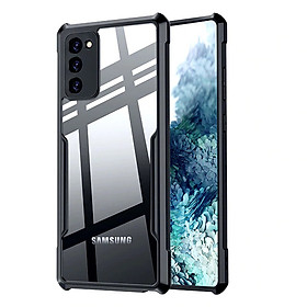 Ốp Lưng Chống Sốc Mặt Lưng Trong Suốt Bảo Vệ Cho Samsung Galaxy Note 20 - Hàng Chính Hãng Xundd - Black