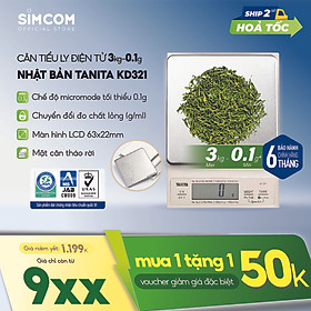 Cân điện tử nhà bếp TANITA KD321(3kg) (Chính hãng Nhật Bản), Cân nhà bếp 1kg, Cân nhà bếp 2kg, Cân nhà bếp 3kg, Cân nhà bếp độ chia 0.1g tối đa 200g, Cân Nhật, Cân trọng lượng, Cân chính hãng, Cân thực phẩm, Cân thức ăn, Cân tiểu ly điện tử, Cân chính xác