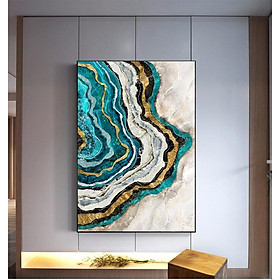 Tranh treo tường | Tranh trừu tượng Abstract sea wave gold foil, home décor