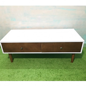 Bàn sofa hình hộp trắng có hộc kéo T619-2 KT120x50x43, bàn trà, bàn cafe, cà phê, coffee, bàn gỗ phòng khách